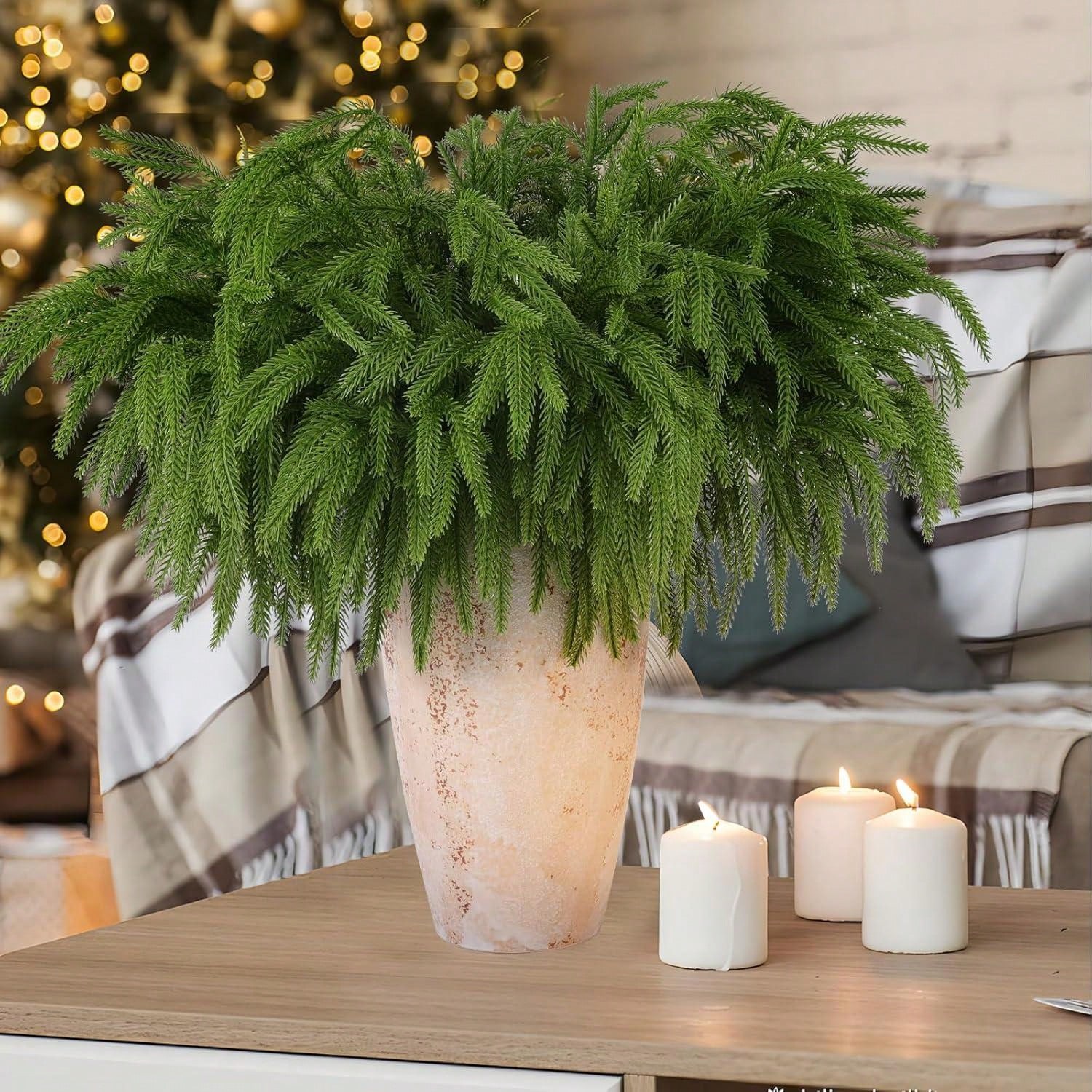 Dracaena Marginata - Christmas Norfolk Branches Realistic Pine Norfolk
