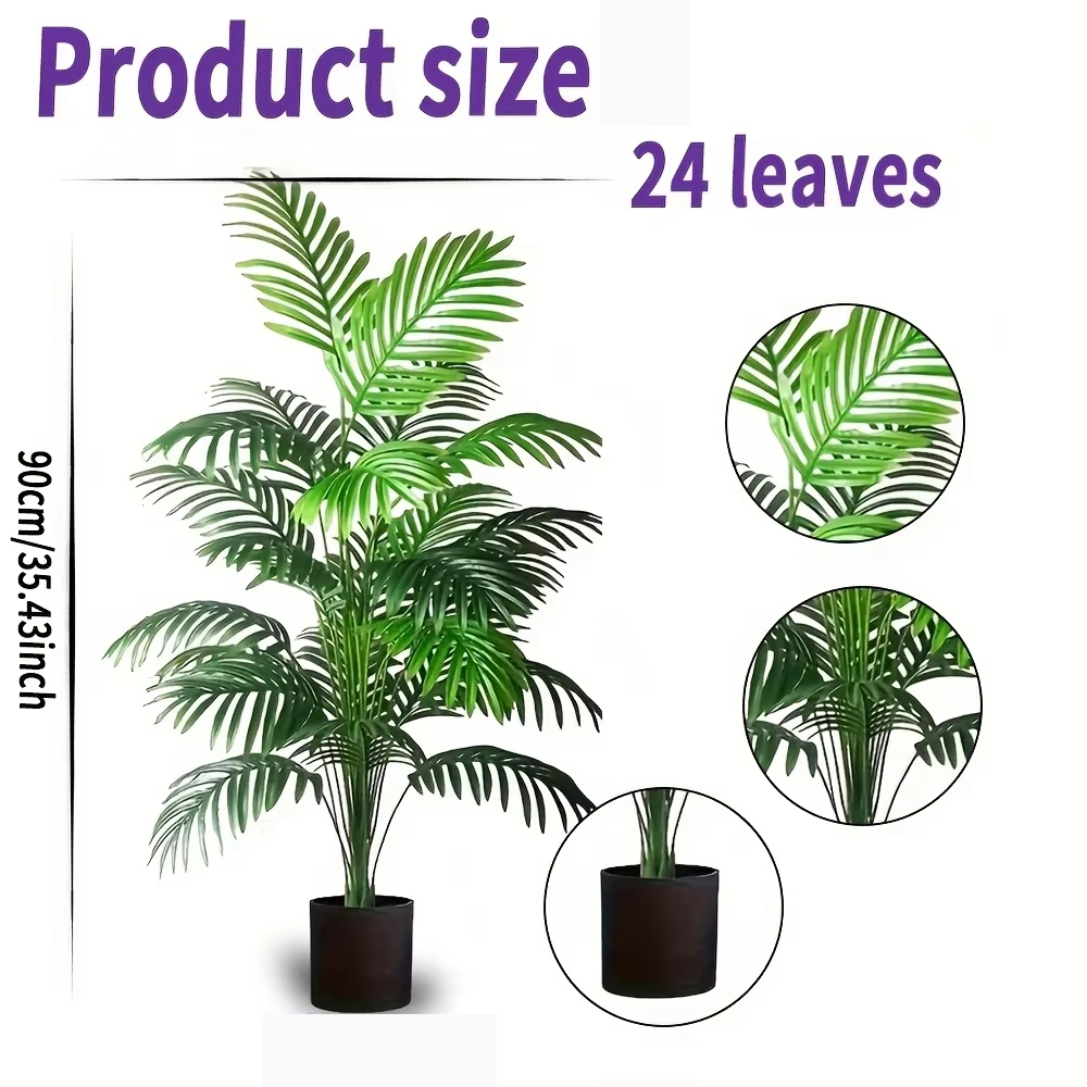 24 Leaves Areca Palm Artificia - Dracaena Marginata recension och pris