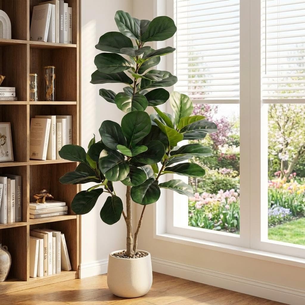 Fiddle Leaf Fig Tree Artificia - Ficus Lyrata Tree recension och pris